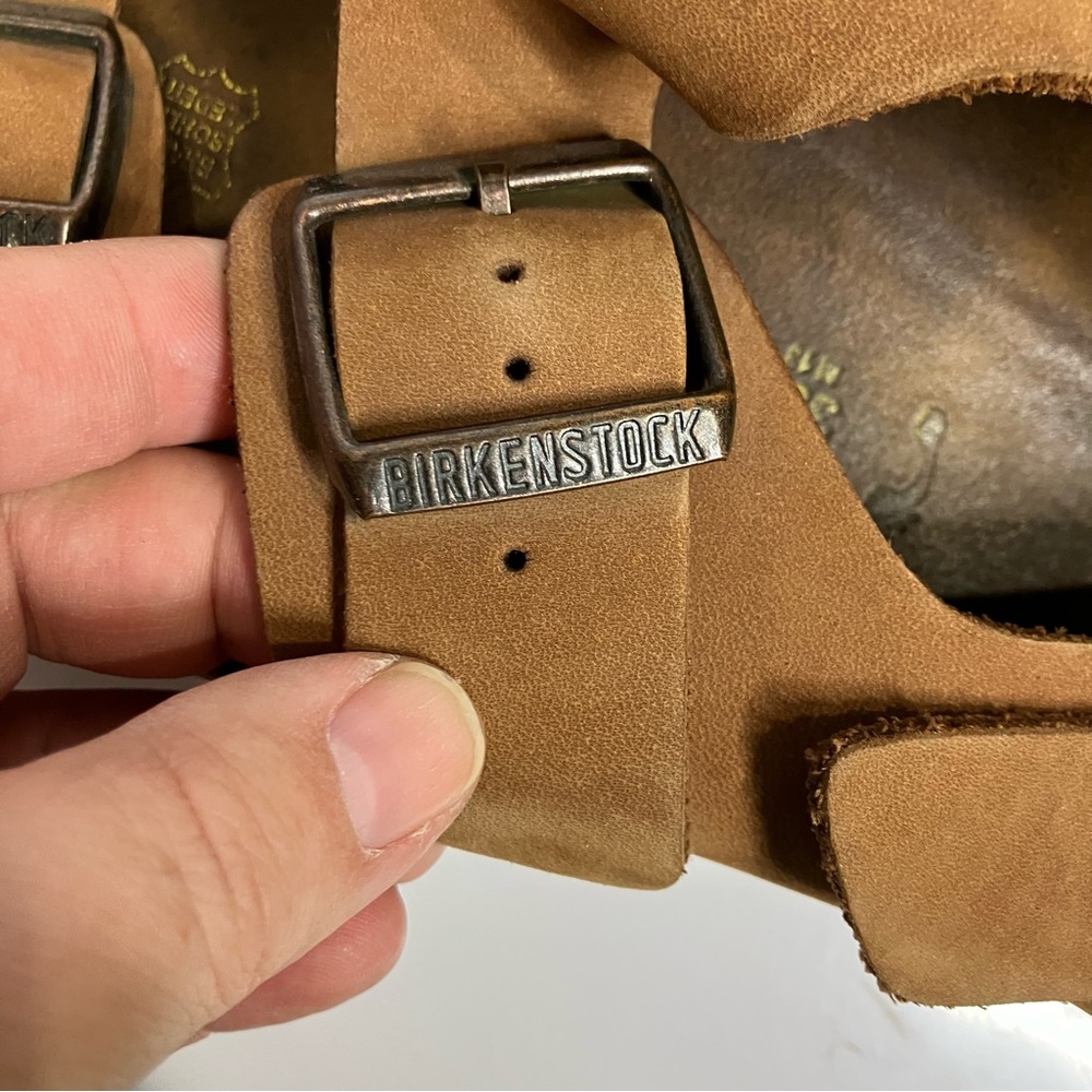 Birkenstock Milano sling back sandals tan leather men’s size 46 13 boho trendy - Picture 4 of 8